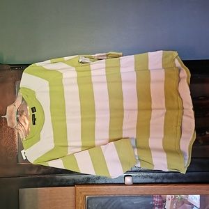 Green and white sweater cotton